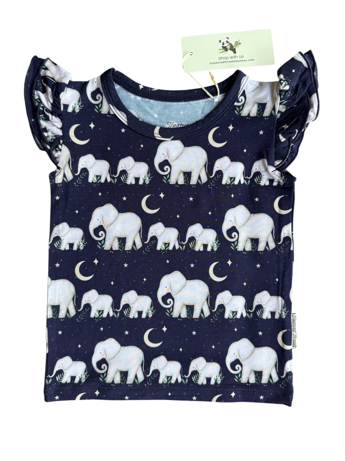 Elephants Flutter Sleeve Tee