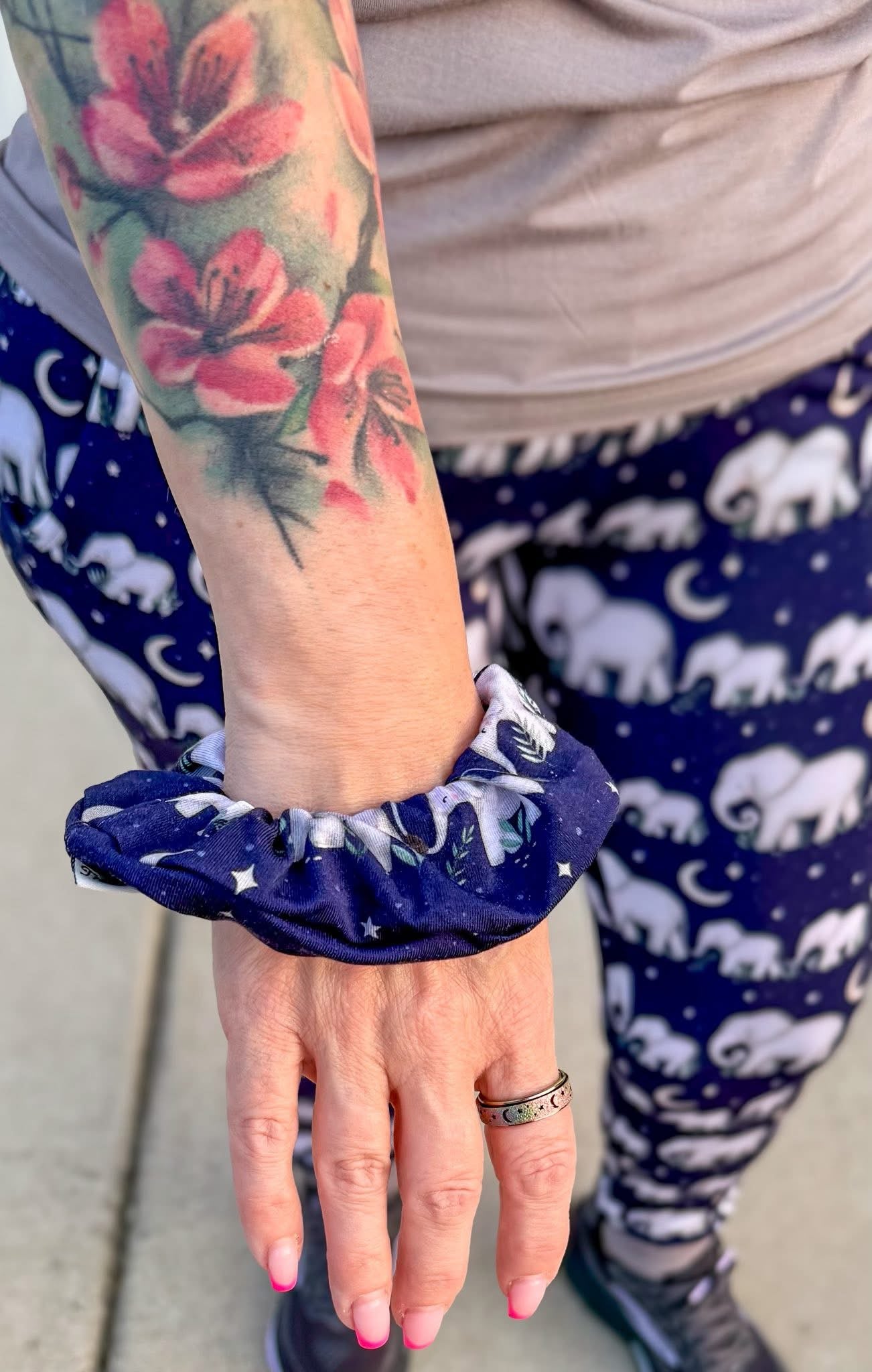 “Elephants” Scrunchie