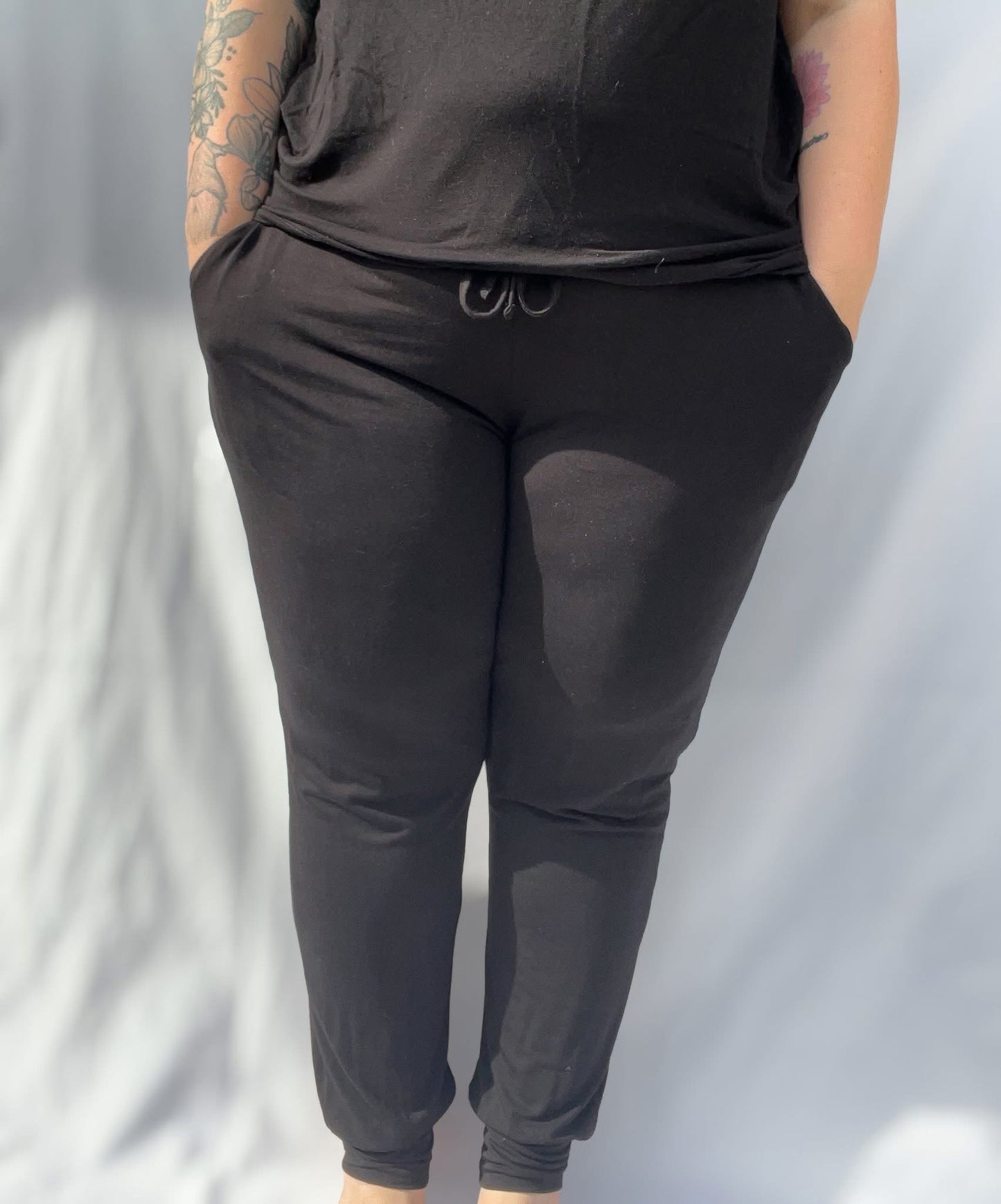 Solid Black Woman’s Joggers