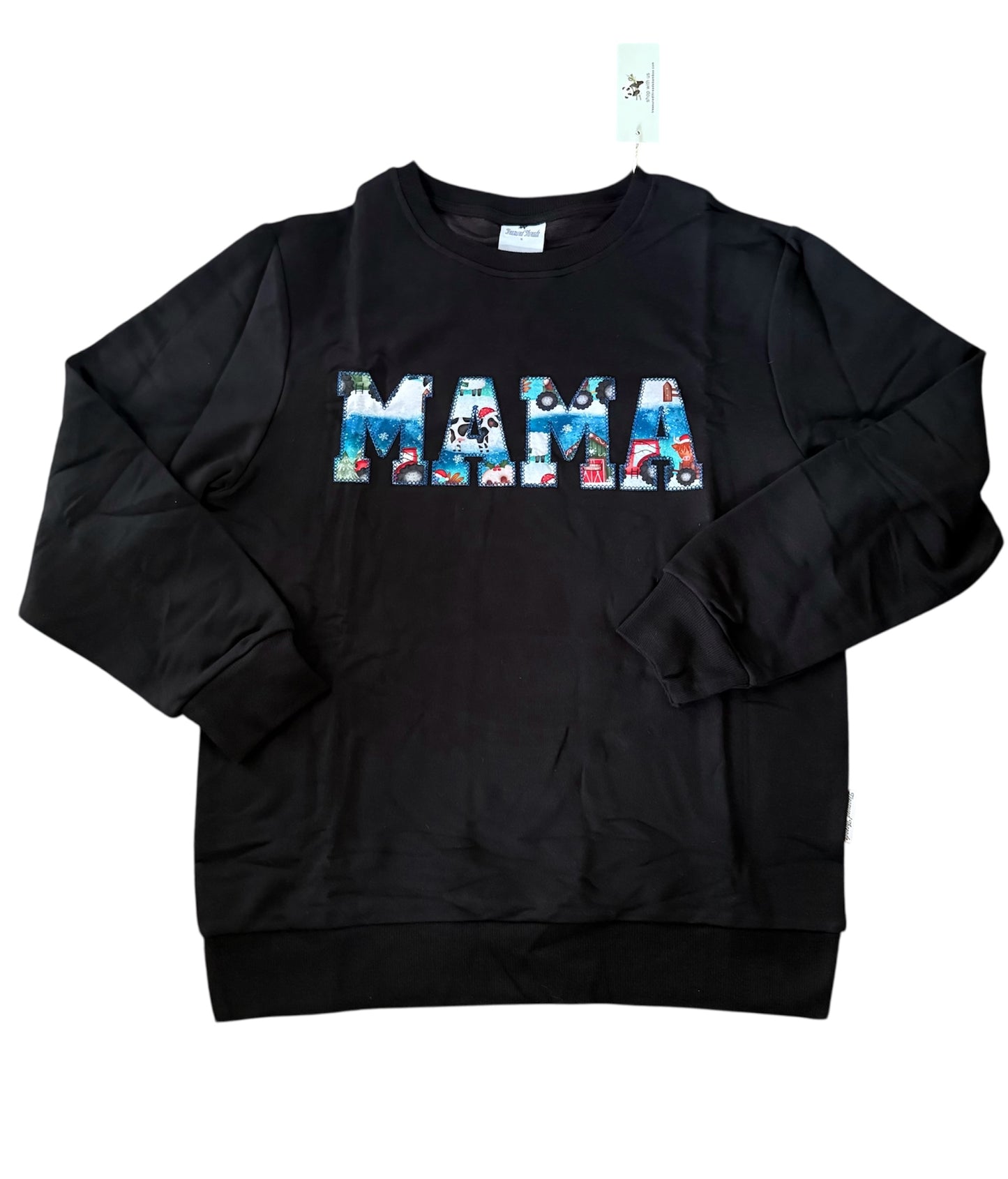 “E-I-E-I ho ho ho ” Mama Sweater